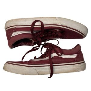Maroon Vans Old Skool Low-Top Sneakers